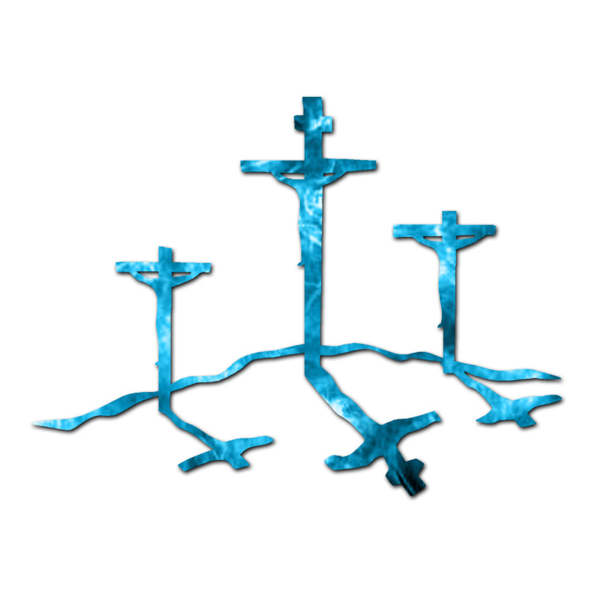 Calvary Crosses Religion - Decal Sticker - Multiple Patterns & Sizes - ebn810