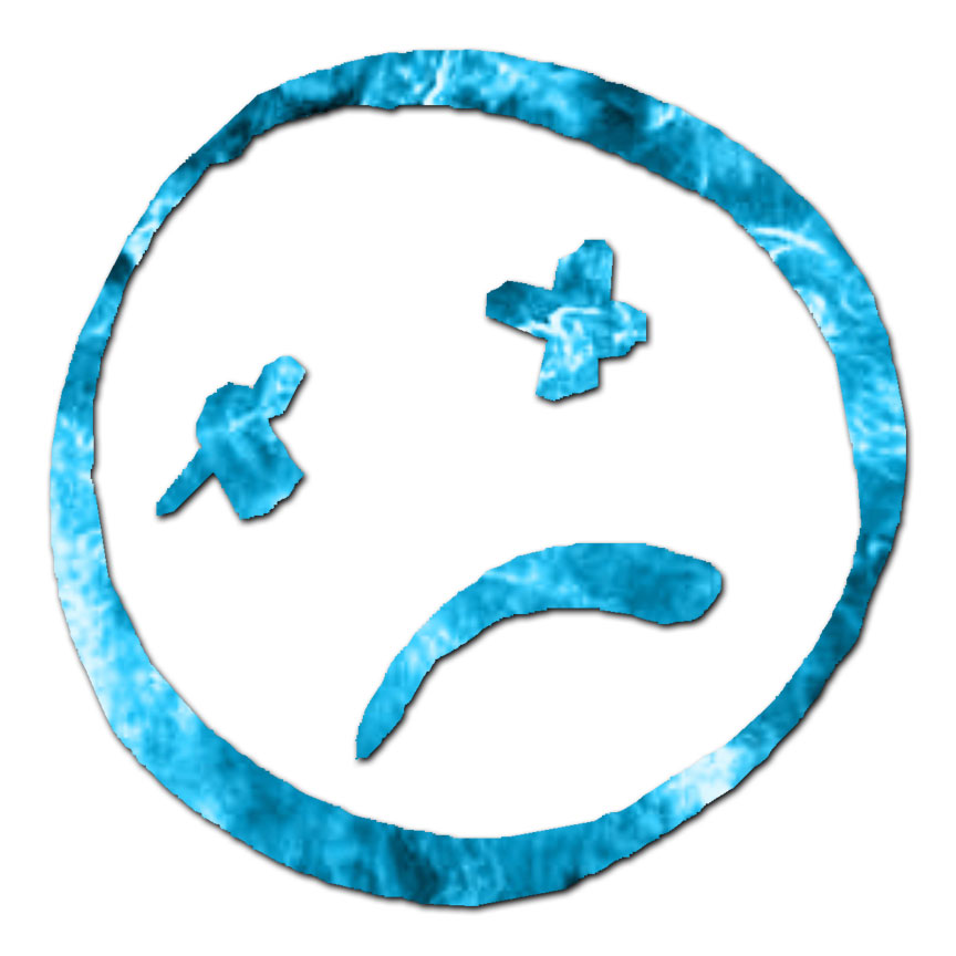 Dead Face Stick Figure – Decal Sticker – Multiple Patterns & Sizes – ebn843