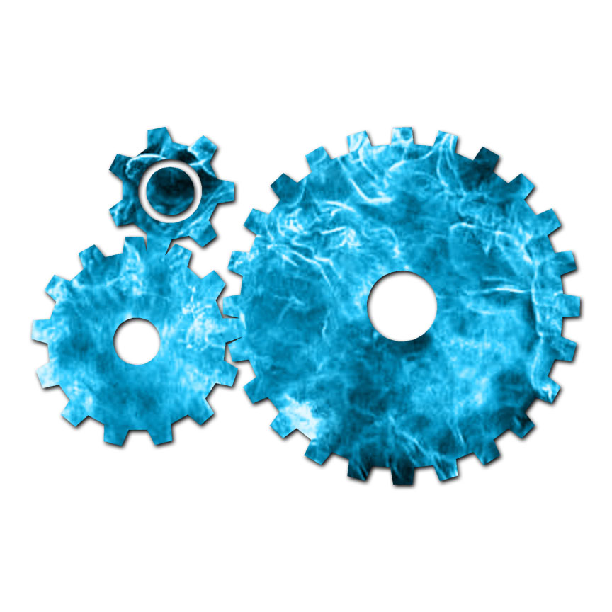Set of Gears Steampunk – Decal Sticker – Multiple Patterns & Sizes – ebn873