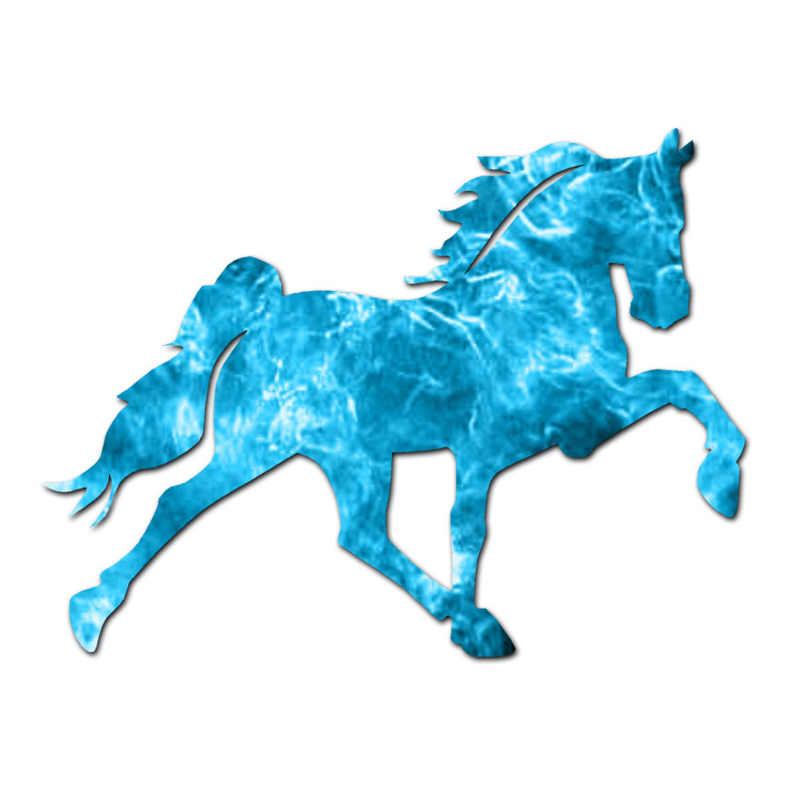 Horse Trotting – Vinyl Decal Sticker – Multiple Patterns & Sizes – ebn889