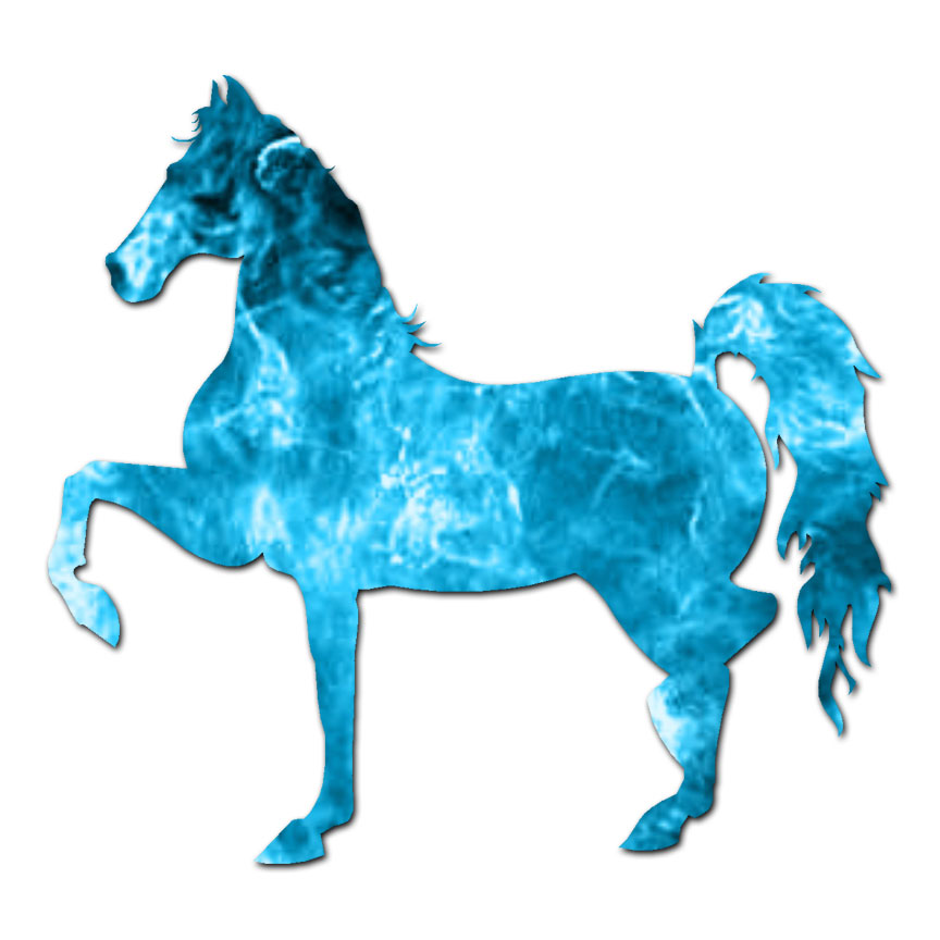 Horse Trotting – Vinyl Decal Sticker – Multiple Patterns & Sizes – ebn898