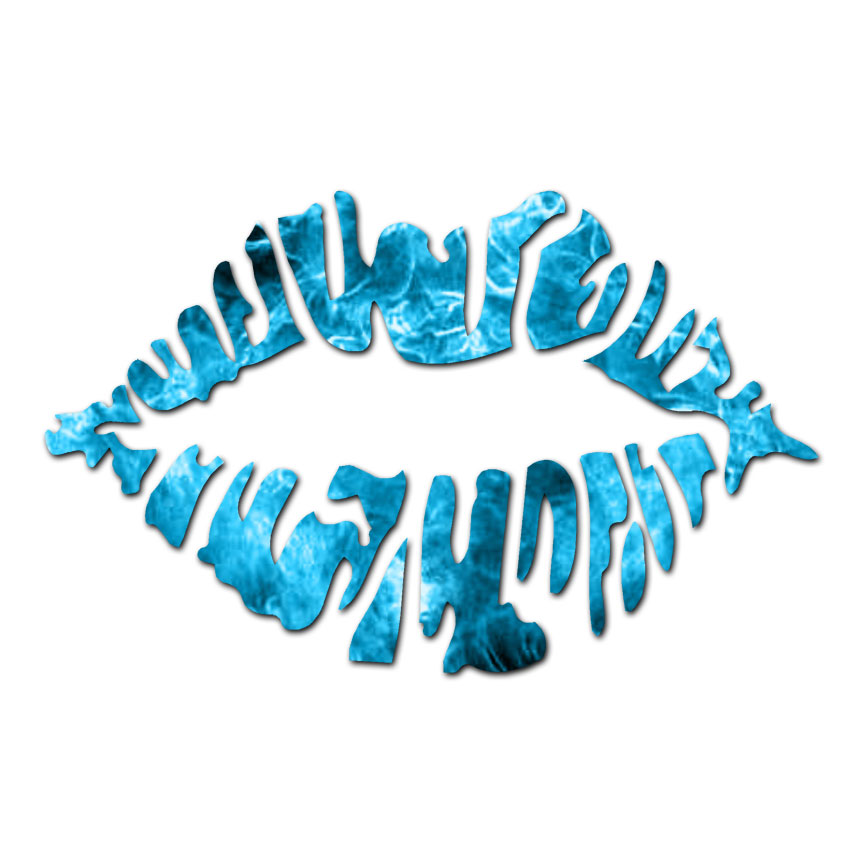 Lips Blow Kiss Lipstick – Decal Sticker – Multiple Patterns & Sizes – ebn918