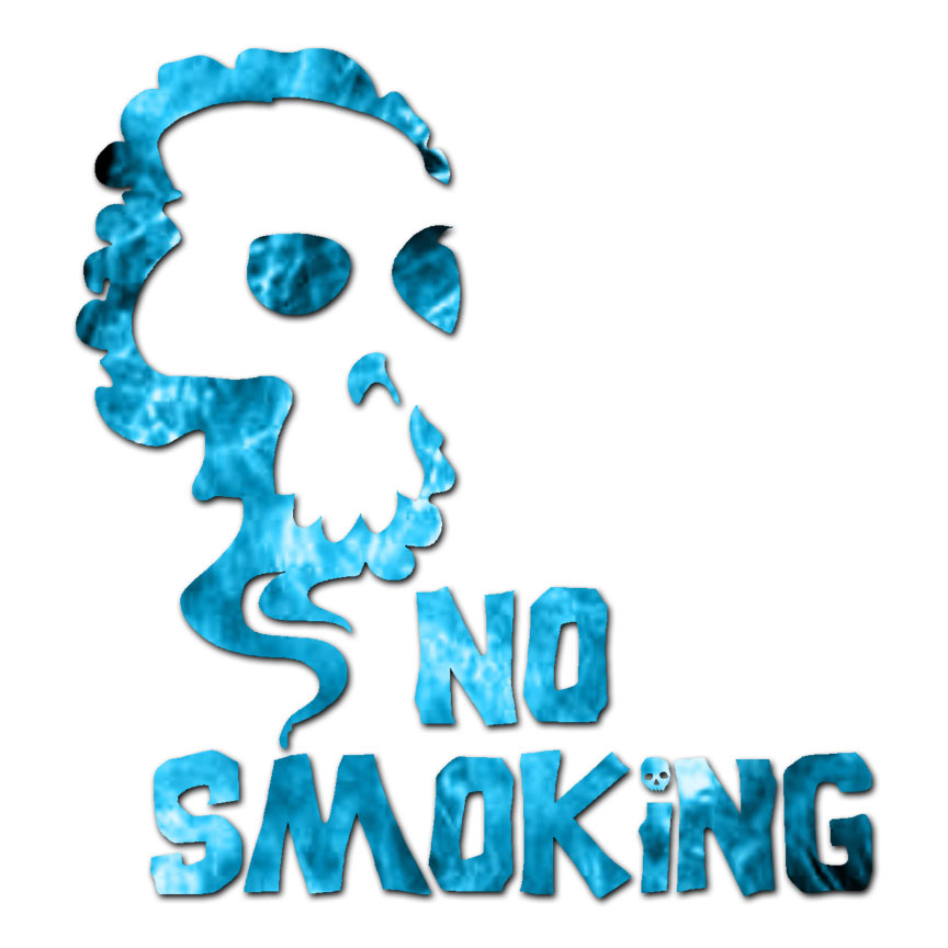 No Smoking Skull – Vinyl Decal Sticker – Multiple Patterns & Sizes – ebn933