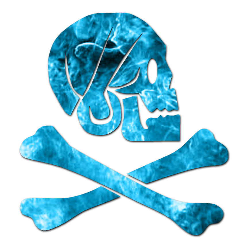Pirate Skull Crossbones – Decal Sticker – Multiple Patterns & Sizes – ebn994