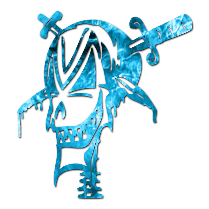 Pirate Cross Swords Skull – Decal Sticker – Multiple Patterns & Sizes – ebn998