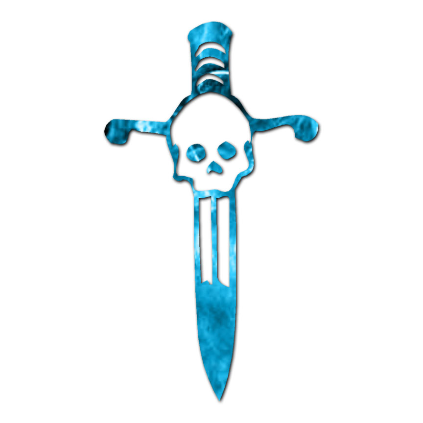 Skull Dagger – Vinyl Decal Sticker – Multiple Patterns & Sizes – ebn999