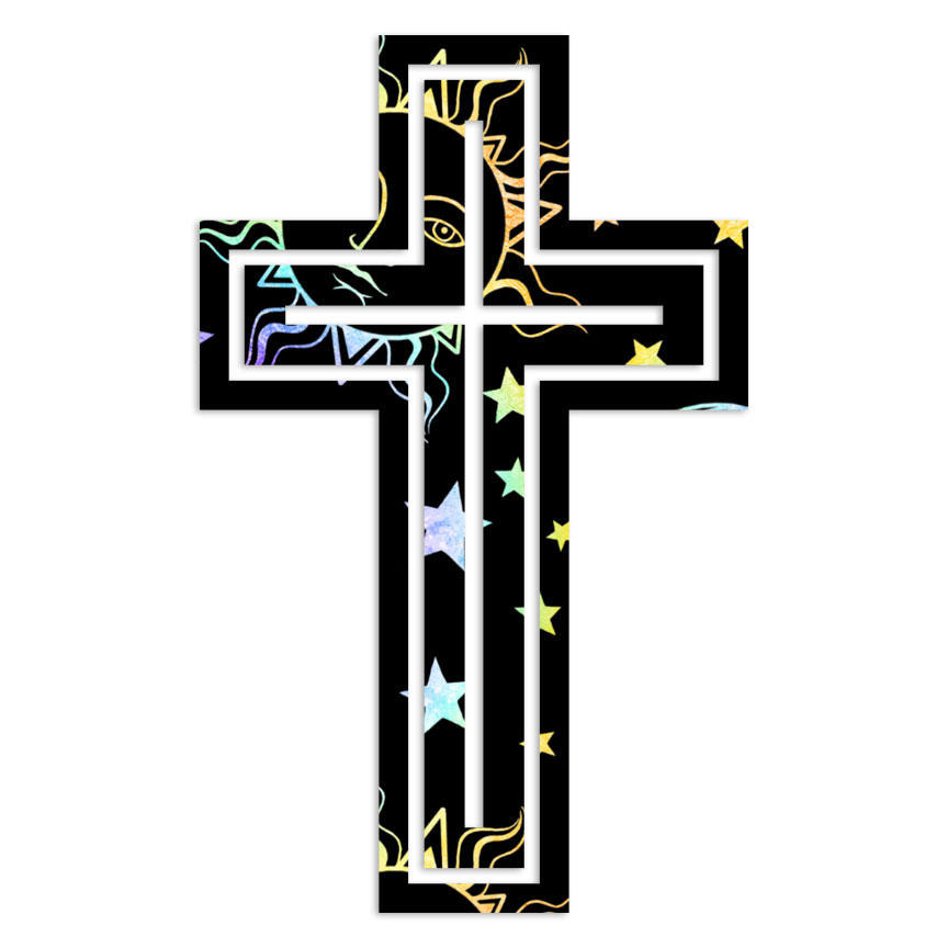 Christian Cross Decal Sticker