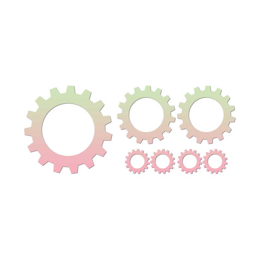 Set of Gears Steampunk - Decal Sticker - Multiple Patterns & Sizes ...