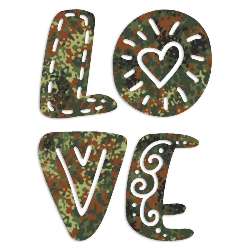 Love Heart Love - Decal Sticker - Multiple Colors & Sizes - ebn6306