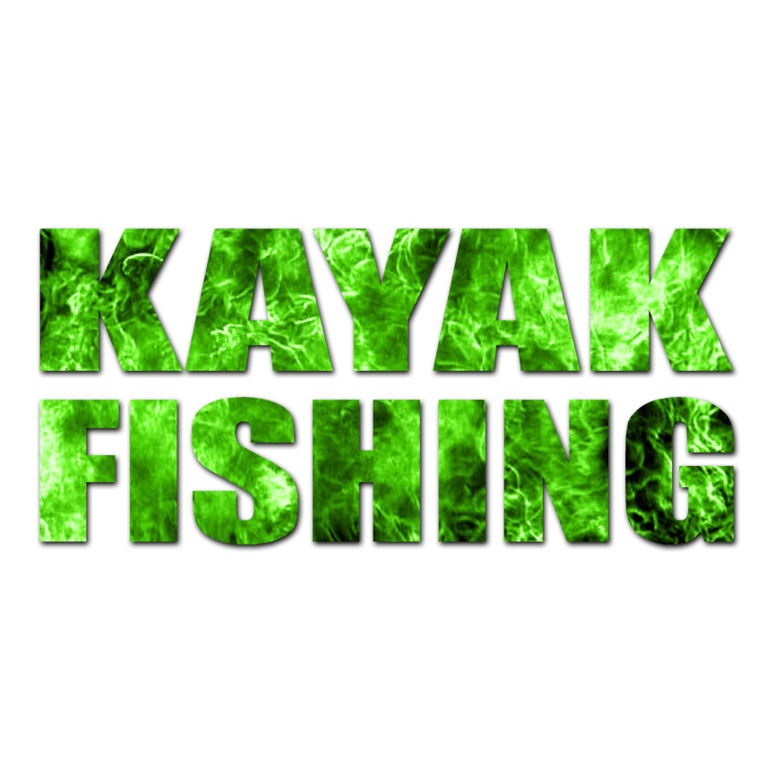 Kayak Fishing - Vinyl Decal Sticker - Multiple Patterns & Sizes