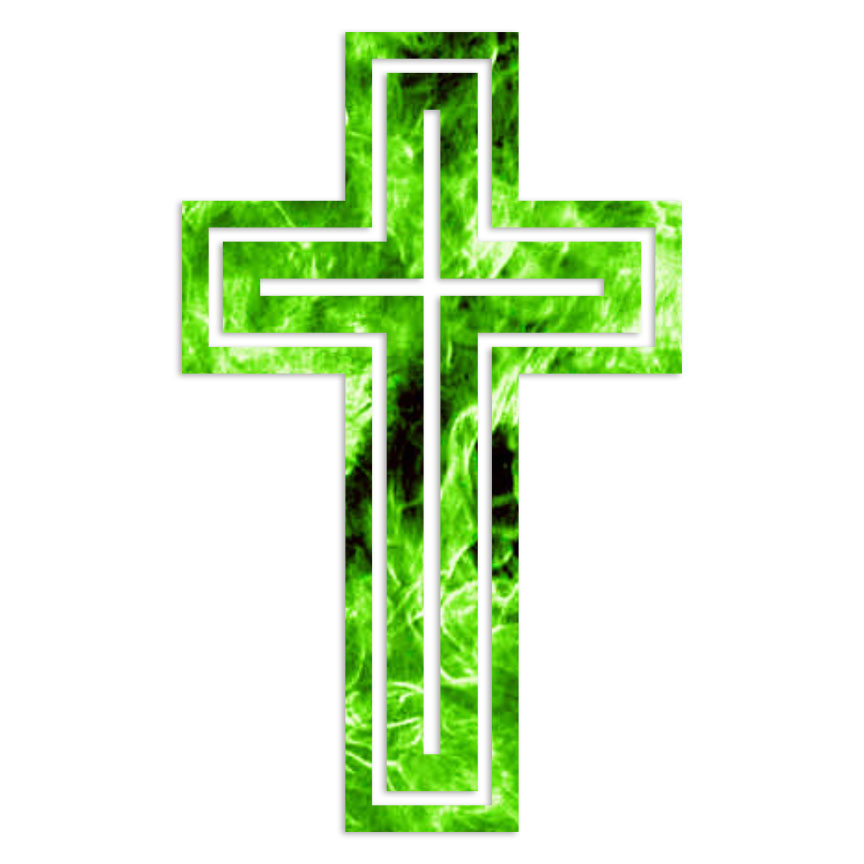 Fancy Cross Christian - Decal Sticker - Multiple Colors & Sizes - ebn2334