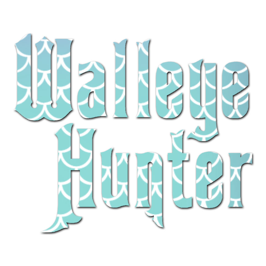 Walleye Hunter Fishing - Decal Sticker - Multiple Patterns & Sizes - ebn728