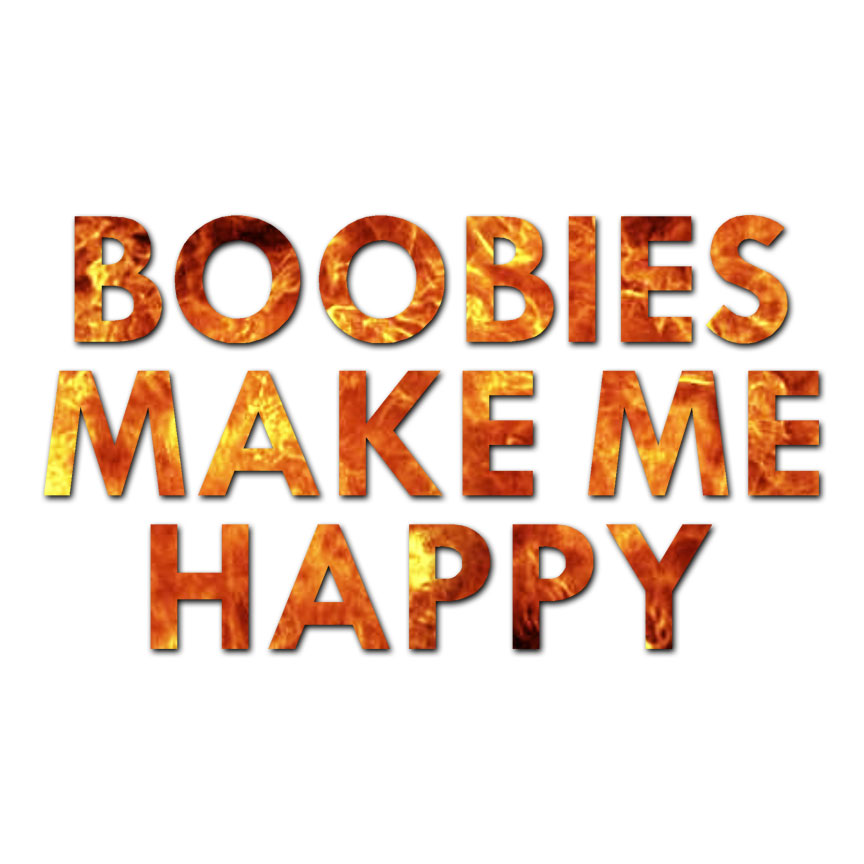 Boobies Make Me Happy - Decal Sticker - Multiple Color & Sizes