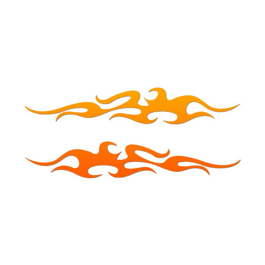 Pair of Tribal Fire Flames - Vinyl Decal - Multiple Patterns & Sizes ...