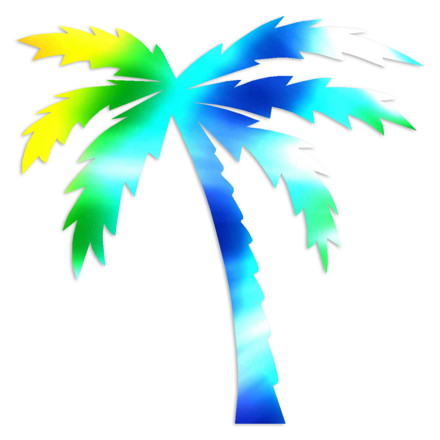 Foil Palm Tree Tropical Stickers Set – Country Croppers