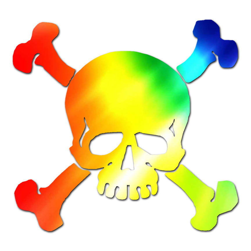 Skull Crossbones Pirate - Decal Sticker - Multiple Color & Sizes - ebn991