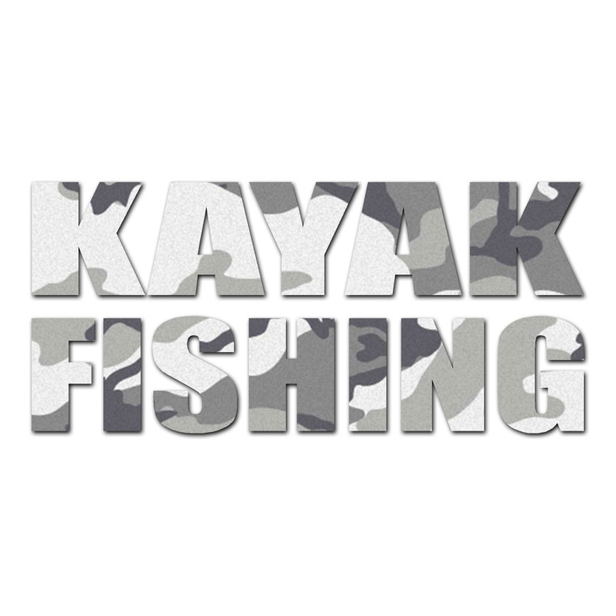 Kayak Fishing - Vinyl Decal Sticker - Multiple Patterns & Sizes