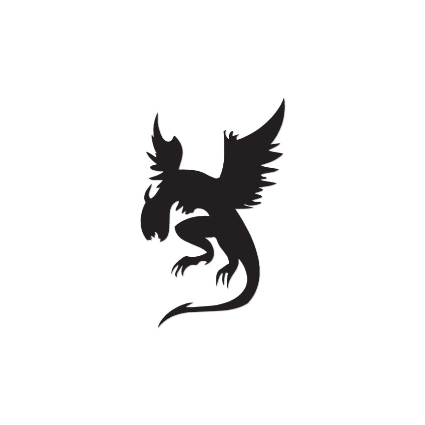 Dragon Flying Art – Vinyl Decal Sticker – Multiple Color & Sizes – ebn1050