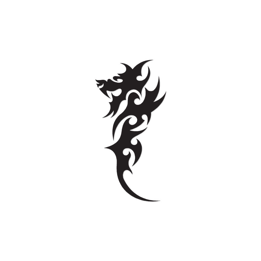Tribal Chinese Dragon – Decal Sticker – Multiple Color & Sizes – ebn1086