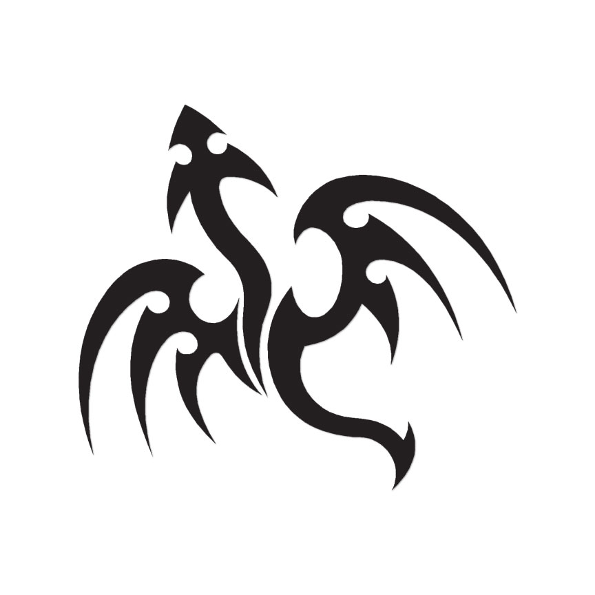 Tribal Dragon Art – Vinyl Decal Sticker – Multiple Color & Sizes – ebn1093