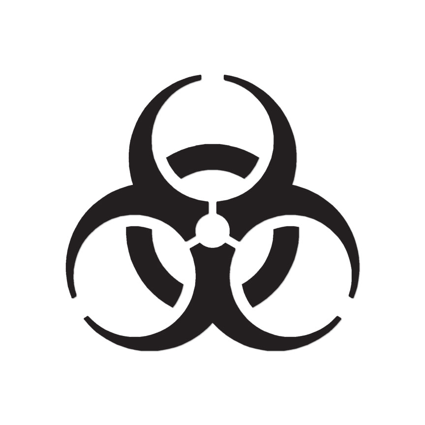 Bio Hazard Symbol – Vinyl Decal Sticker – Multiple Color & Sizes – ebn110