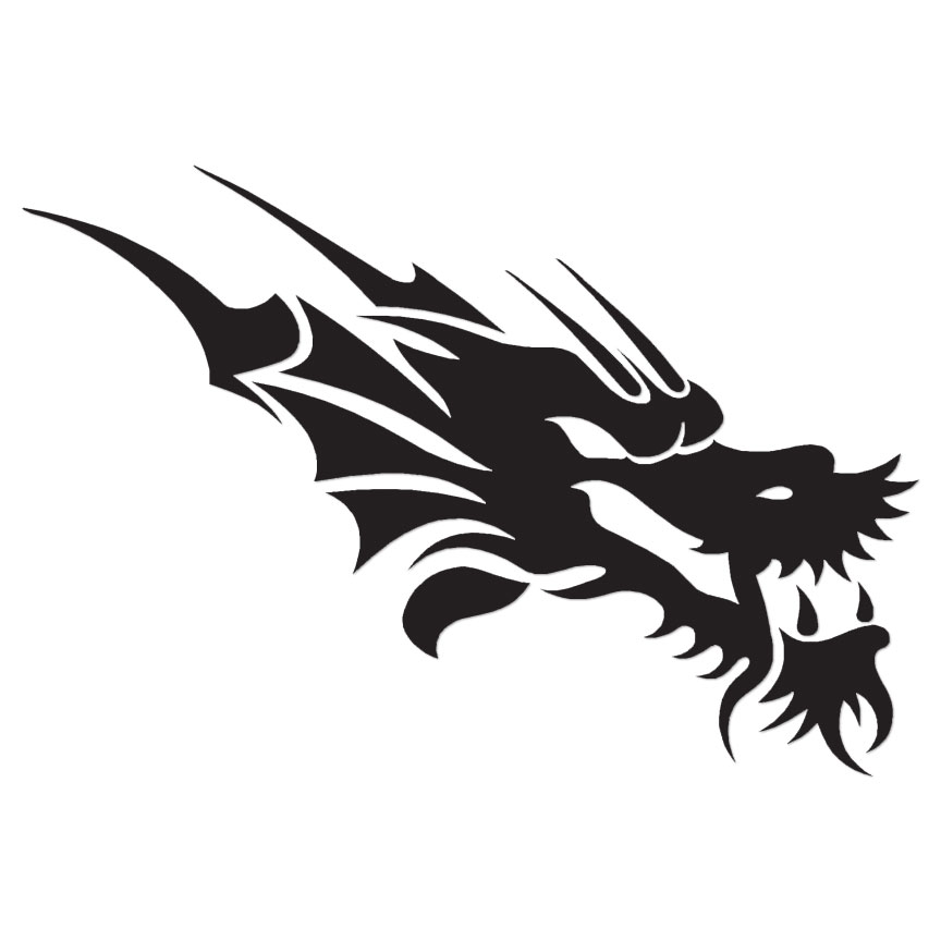 Chinese Dragon Head – Vinyl Decal Sticker – Multiple Color & Sizes – ebn1141