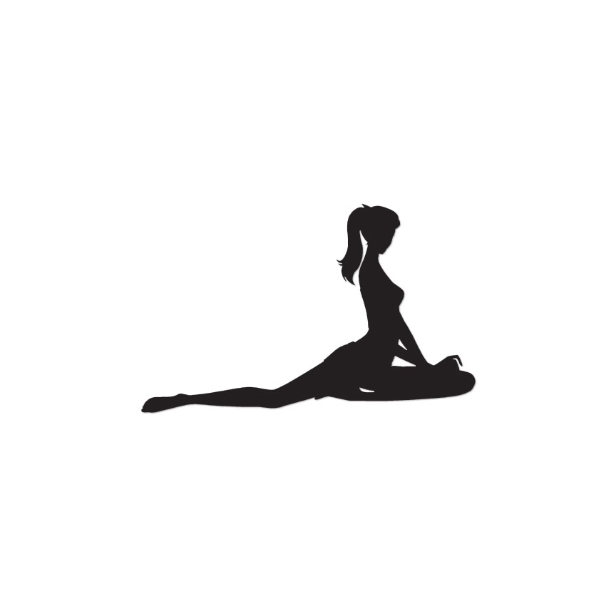 Yoga Stretch Pose – Vinyl Decal Sticker – Multiple Color & Sizes – ebn1165