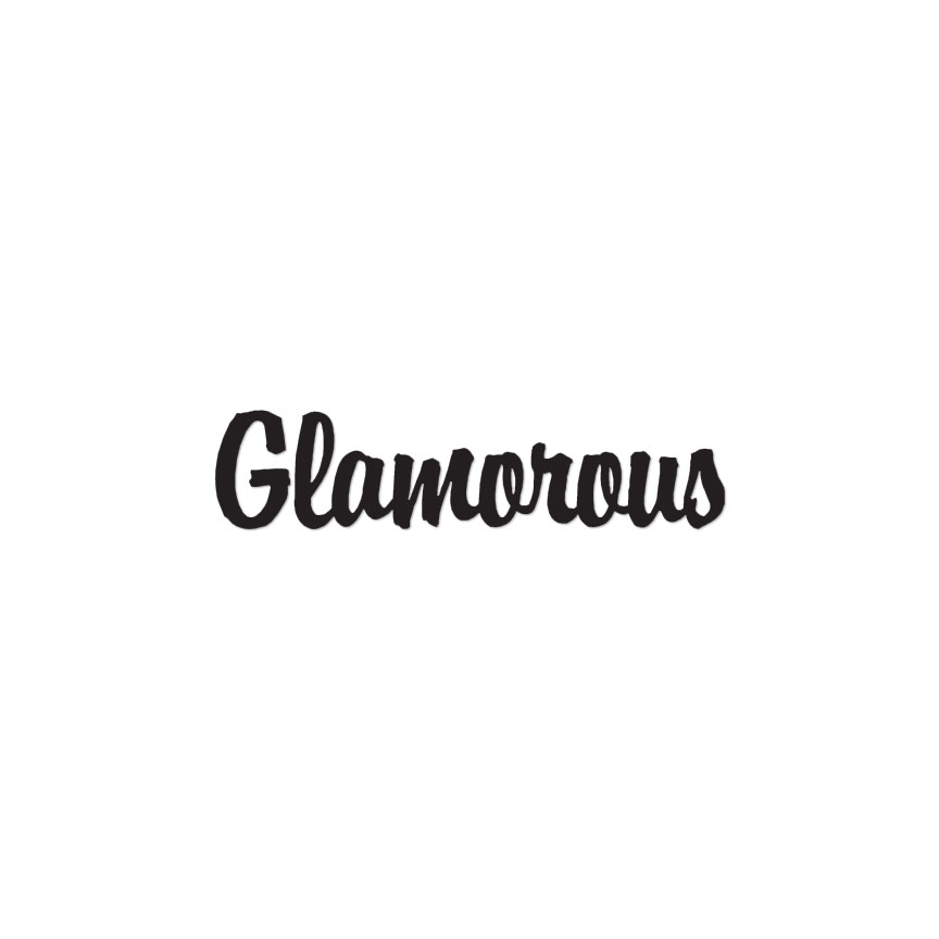 Glamorous – Vinyl Decal Sticker – Multiple Color & Sizes – ebn1240