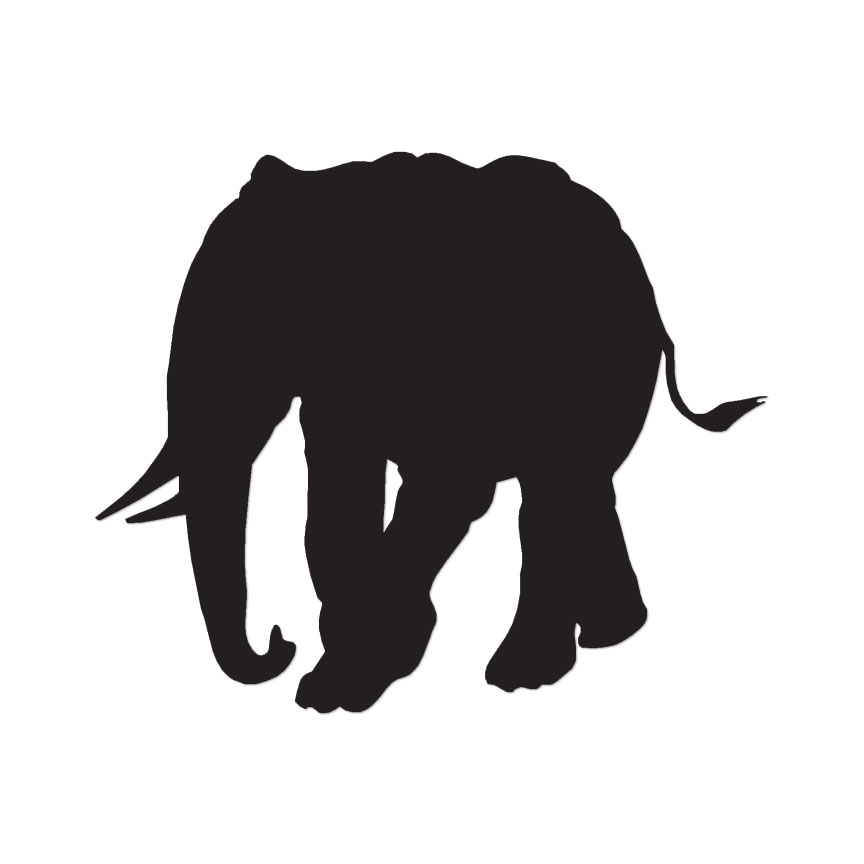 Elephant Walking – Vinyl Decal Sticker – Multiple Color & Sizes – ebn1316
