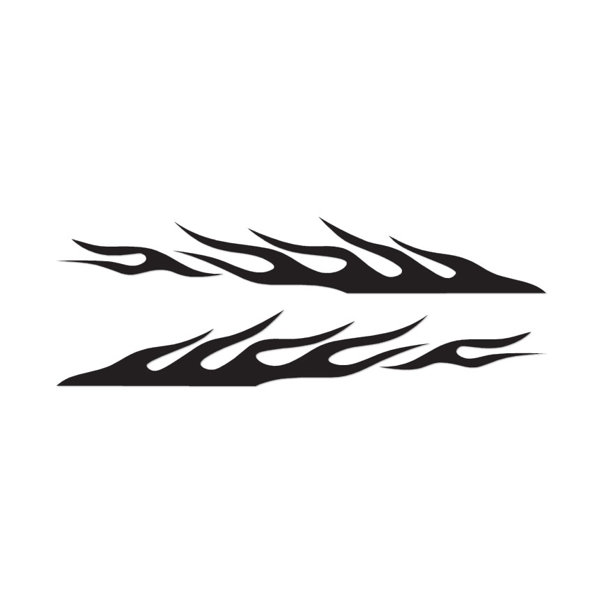 Flames Splash Fire – Vinyl Decal Sticker – Multiple Color & Sizes – ebn1330