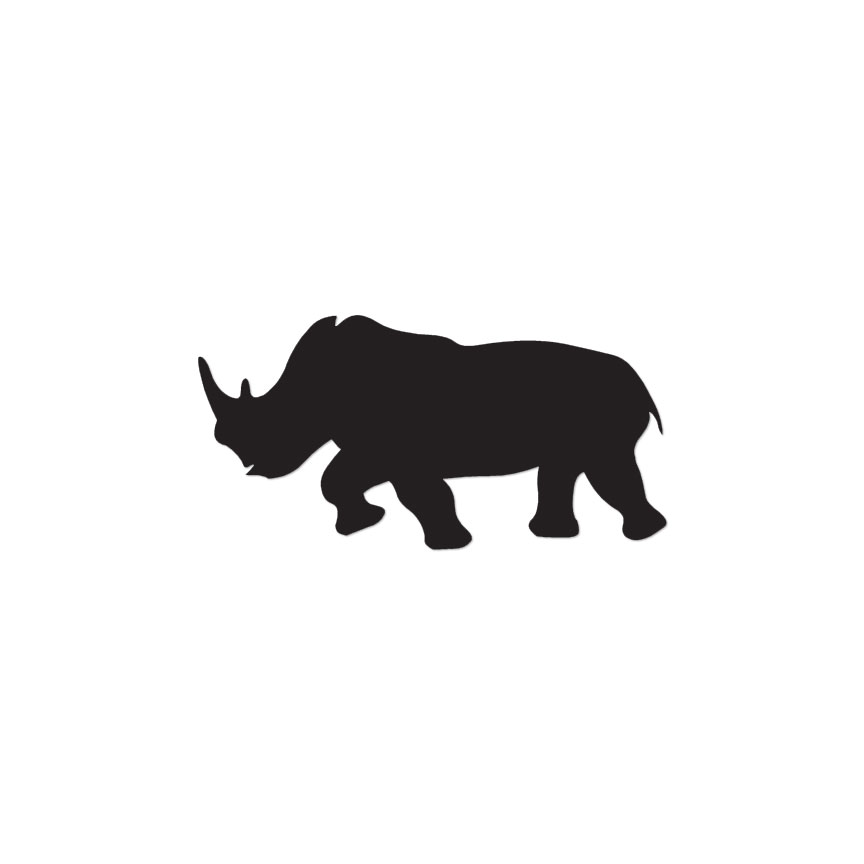Rhino Rhinoceros – Vinyl Decal Sticker – Multiple Color & Sizes – ebn1372