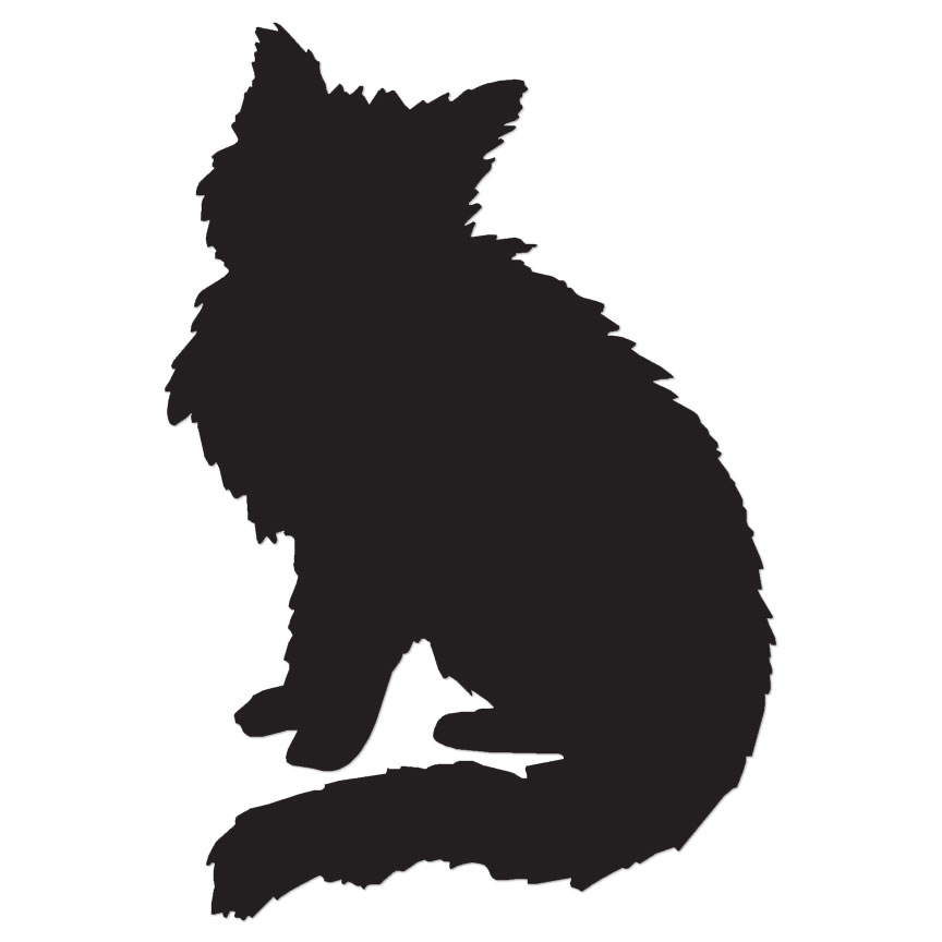 Cat Kitten Fluffy – Vinyl Decal Sticker – Multiple Color & Sizes – ebn151