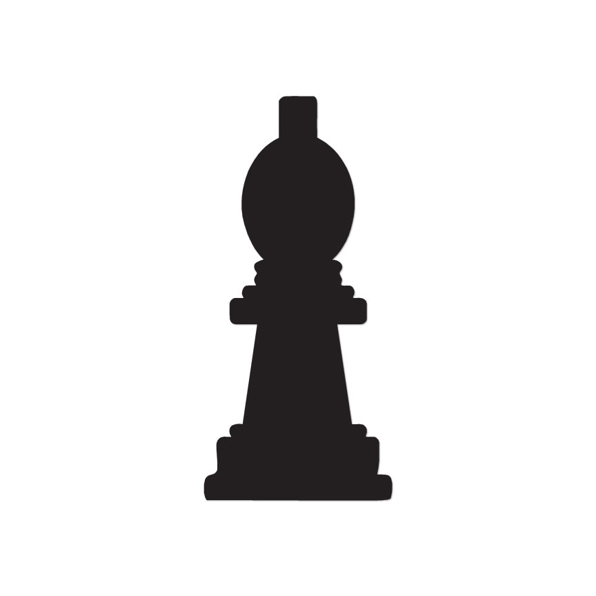 Chess Bishop – Vinyl Decal Sticker – Multiple Color & Sizes – ebn160