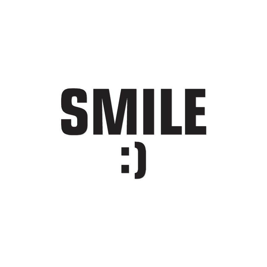 Smile Smiley Face – Vinyl Decal Sticker – Multiple Color & Sizes – ebn1610