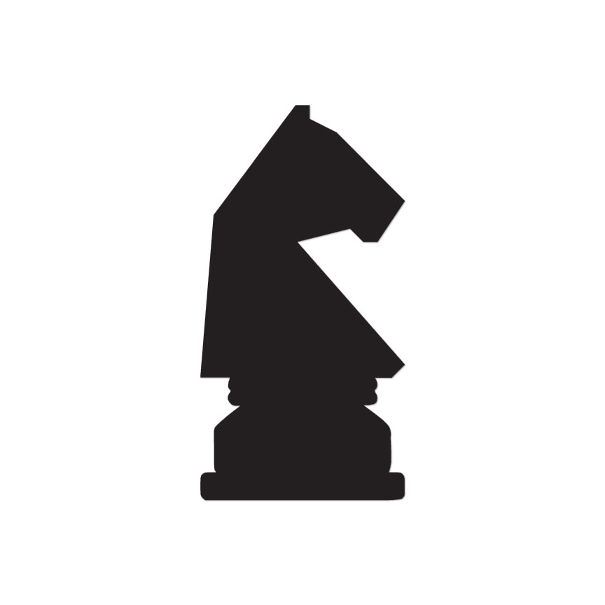 Chess Knight Horse – Vinyl Decal Sticker – Multiple Color & Sizes – ebn163