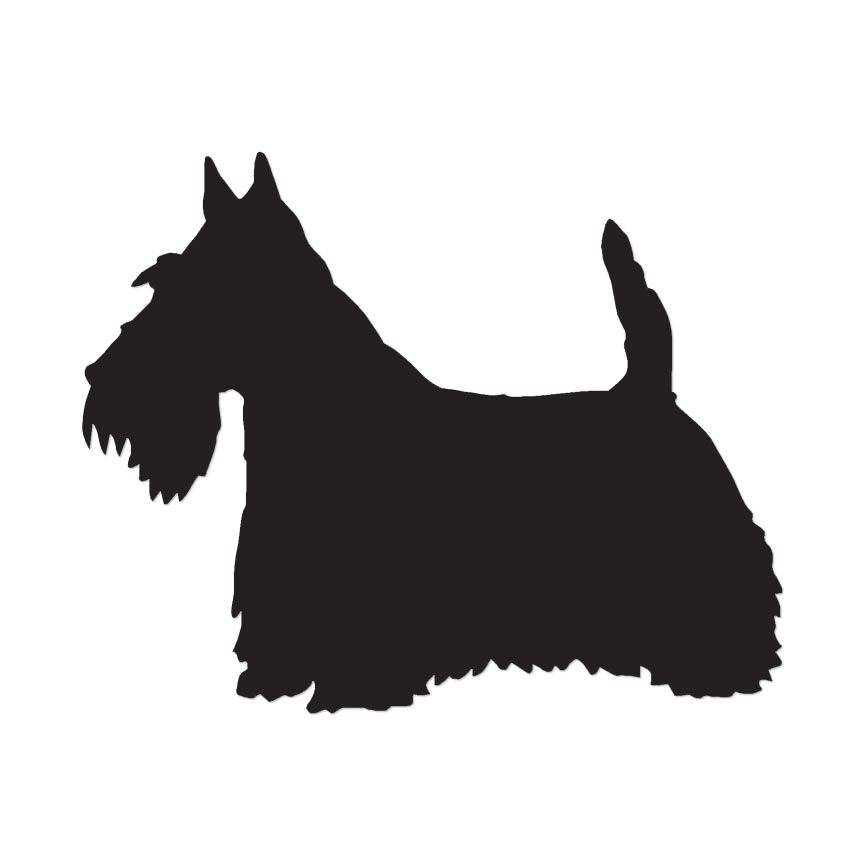 Scottish Terrier Dog Breed – Decal Sticker – Multiple Colors & Sizes – ebn2007