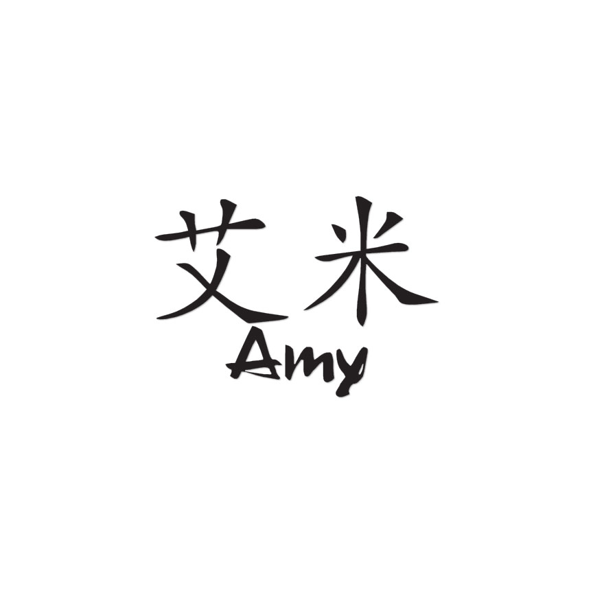 Chinese Symbol Amy Name – Decal Sticker – Multiple Colors & Sizes – ebn2032