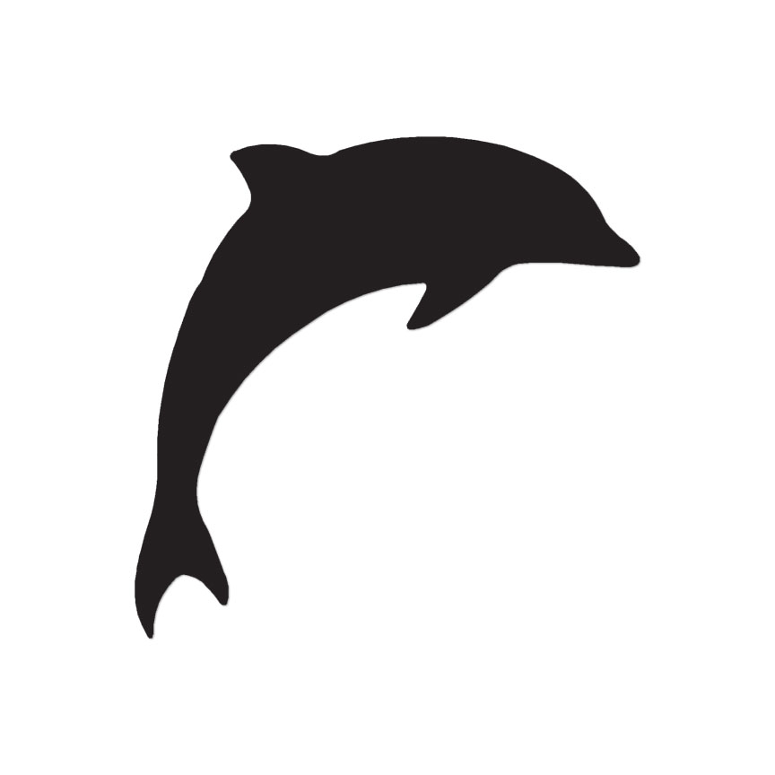 Dolphin Jumping – Vinyl Decal Sticker – Multiple Color & Sizes – ebn217
