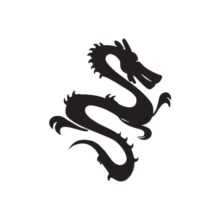 Dragon Chinese Tribal – Vinyl Decal Sticker – Multiple Color & Sizes – ebn227