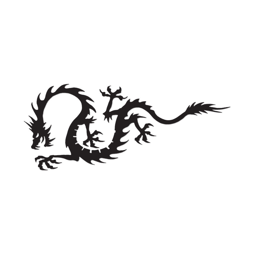 Dragon Tribal – Vinyl Decal Sticker – Multiple Color & Sizes – ebn230