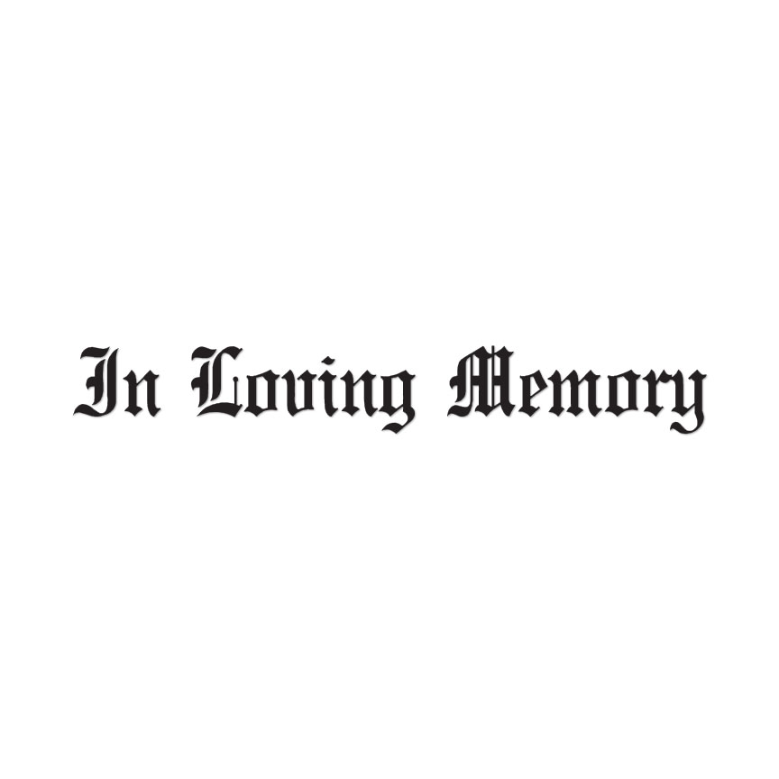 In Loving Memory Memorial – Decal Sticker – Multiple Colors & Sizes – ebn2314