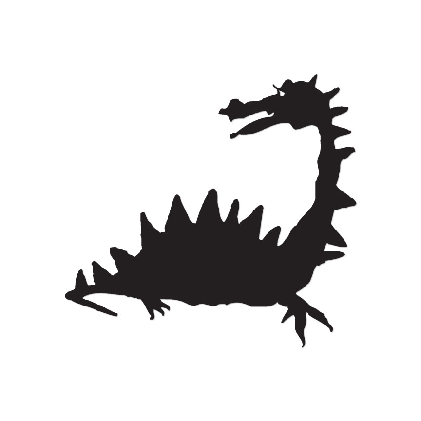 Dragon Spikes Lizard – Vinyl Decal Sticker – Multiple Color & Sizes – ebn235