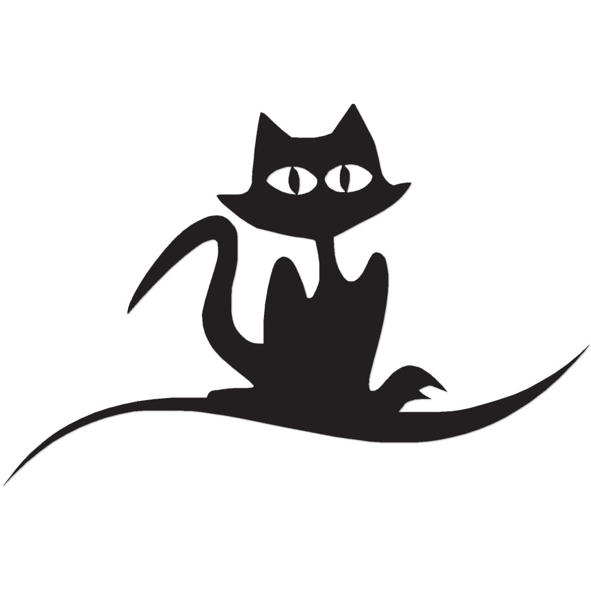Cat Creepy Cute Swirl – Vinyl Decal Sticker – Multiple Colors & Sizes – ebn2356