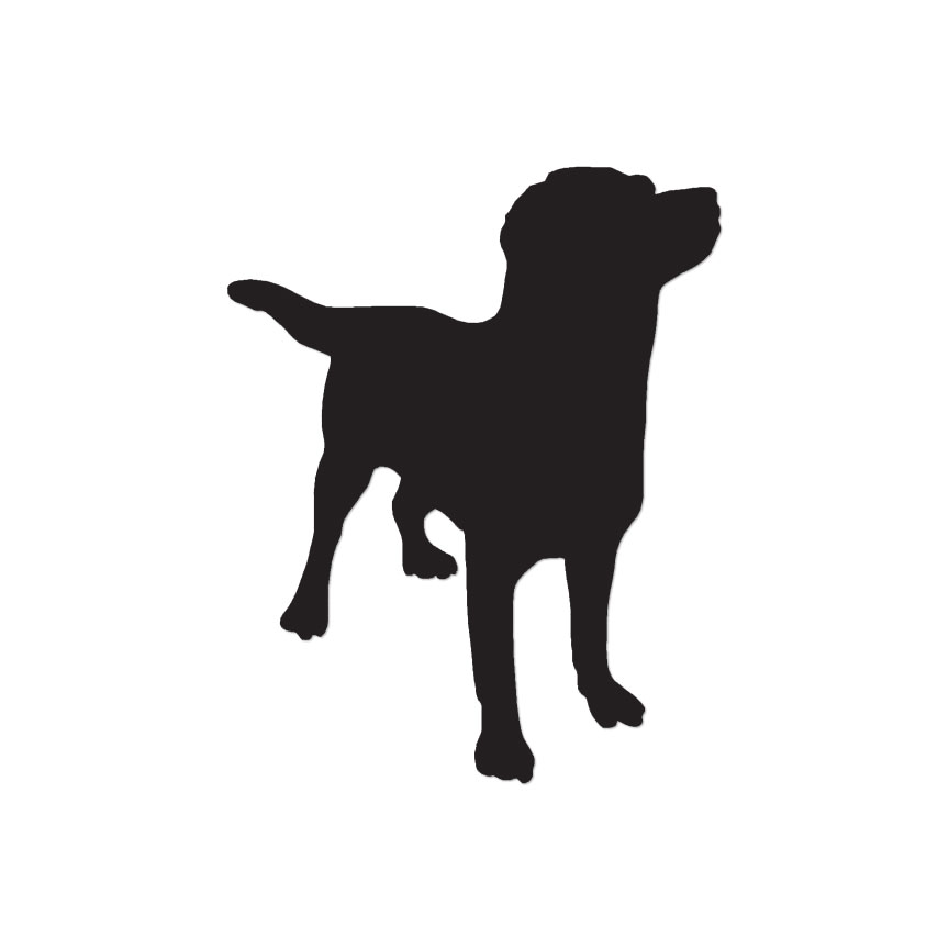 Dog Puppy Silhouette – Vinyl Decal Sticker – Multiple Colors & Sizes – ebn2370
