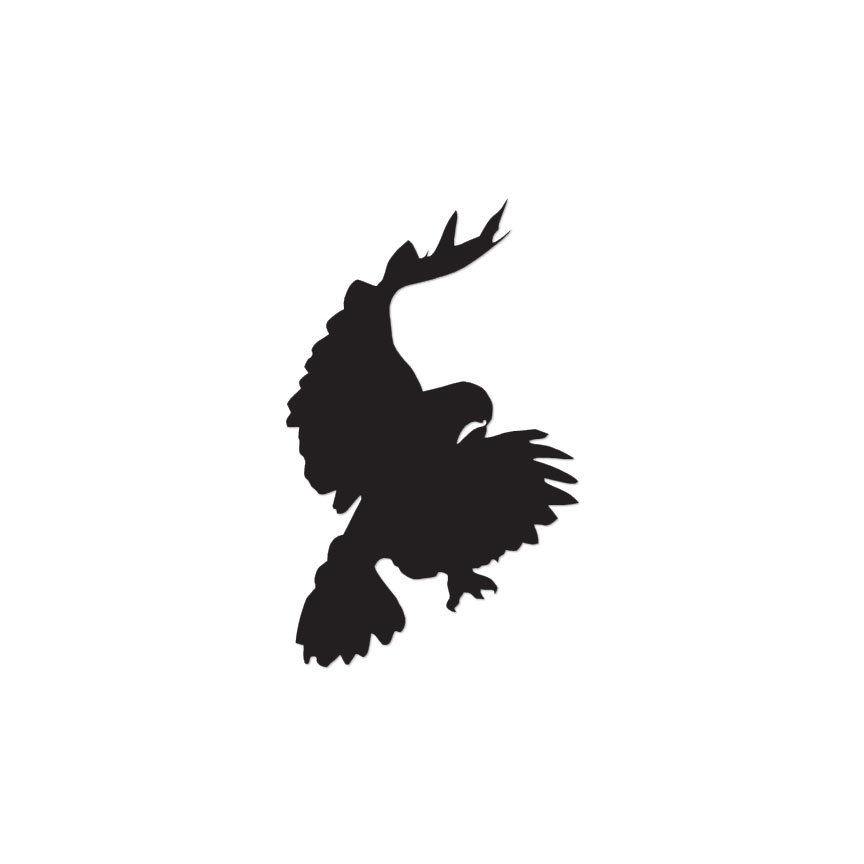 Hawk Pouncing Bird Falcon – Decal Sticker – Multiple Colors & Sizes – ebn2386