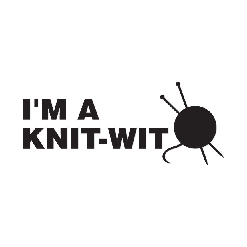 Knit Wit Yarn Craft – Vinyl Decal Sticker – Multiple Colors & Sizes – ebn2566