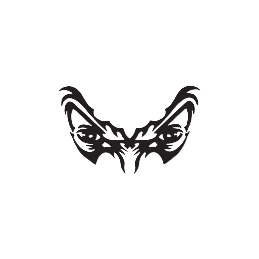 Angry Eyes Tribal – Vinyl Decal Sticker – Multiple Color & Sizes – ebn279