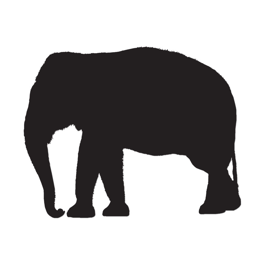 Elephant Mammoth Trunk – Vinyl Decal Sticker – Multiple Colors & Sizes – ebn2797