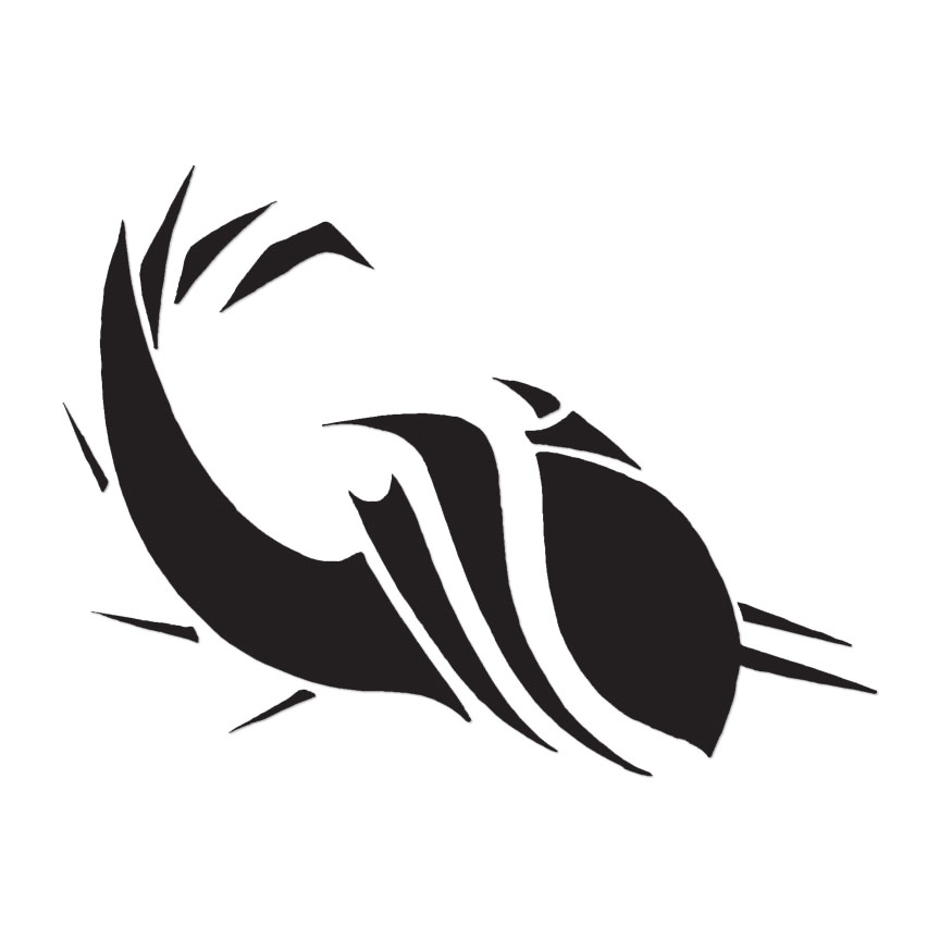 Fish Tribal Spikes – Vinyl Decal Sticker – Multiple Color & Sizes – ebn294