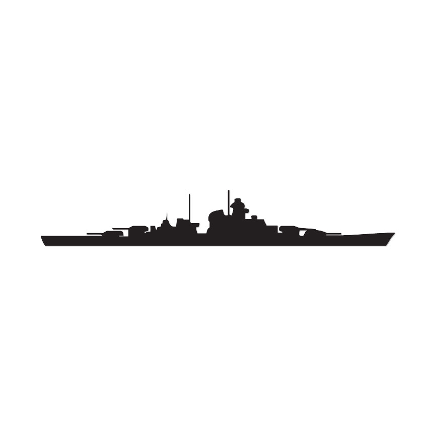 Cruiser Ship Destroyer Navy – Decal Sticker – Multiple Colors & Sizes – ebn3022